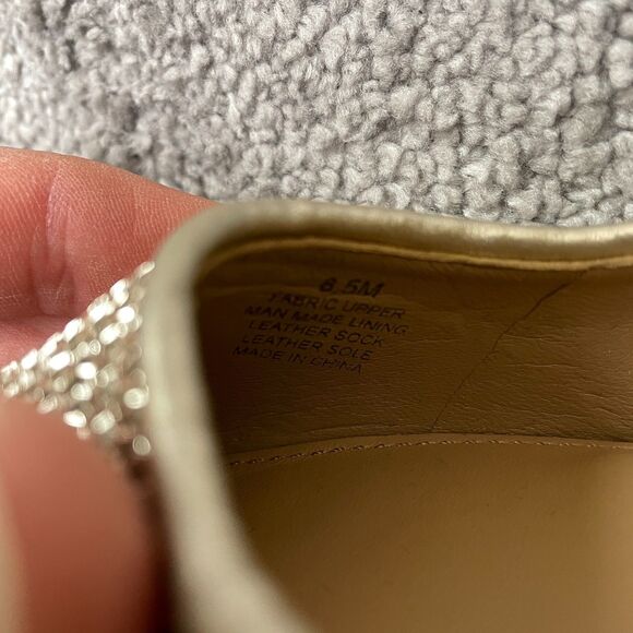 Antonio Melani Gold Sparkle Metallic Pointed Toe Heel Pump Womens 8.5M Elegant - Picture 7 of 14